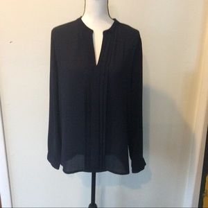 41 Hawthorn Bergson Navy blouse Size L